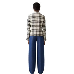 L.K. Bennett Clarisse Black And Birch Double Breasted Jacket